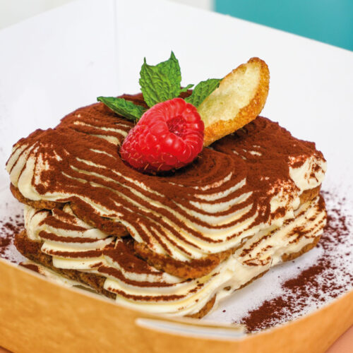 Tiramisù della Linda con croccante di cioccolato